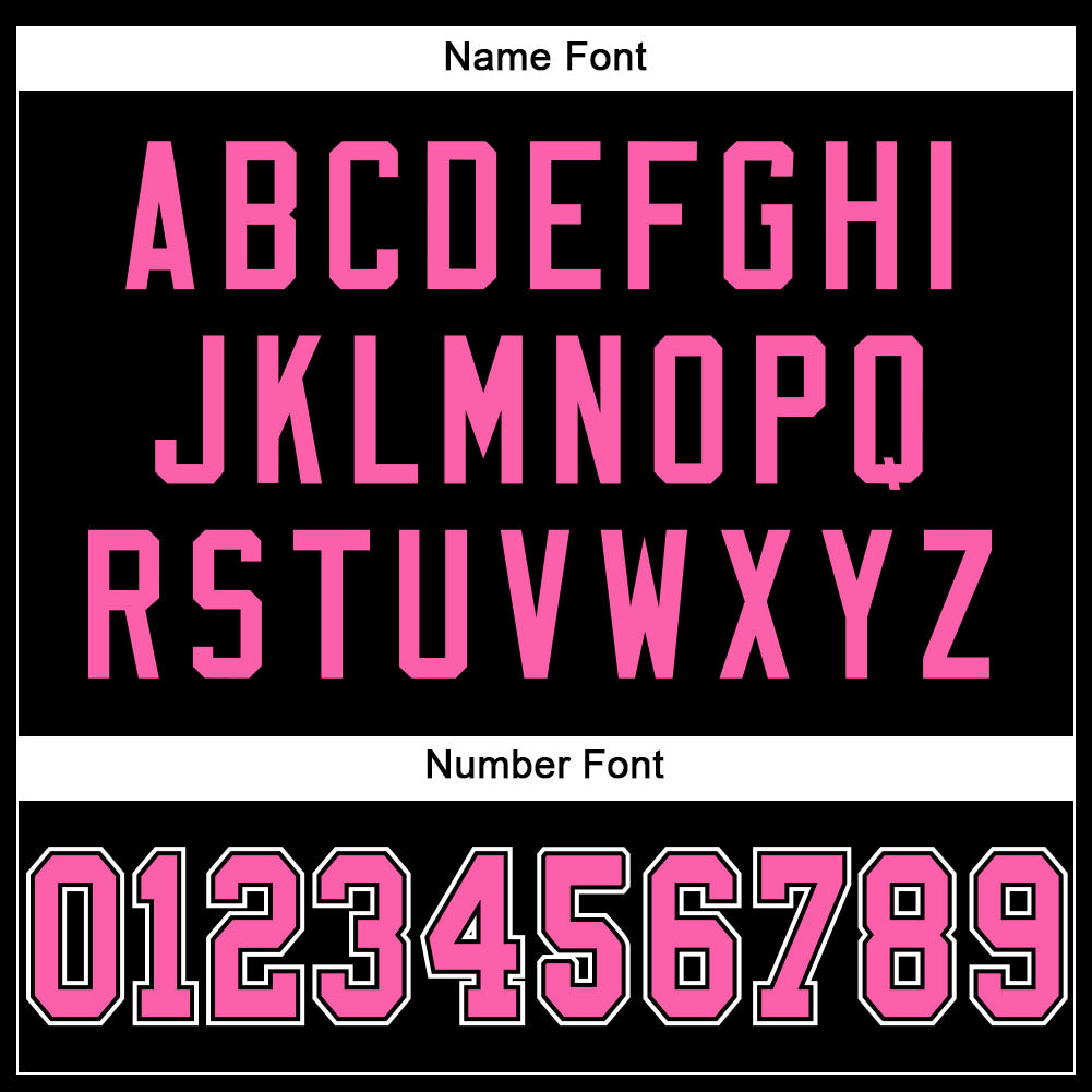 Custom Black Pink-White Mesh Authentic Football Jersey - Image 4