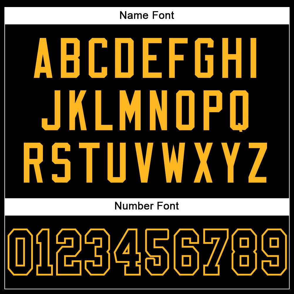 Custom Black Black-Gold Mesh Authentic Football Jersey - Image 4
