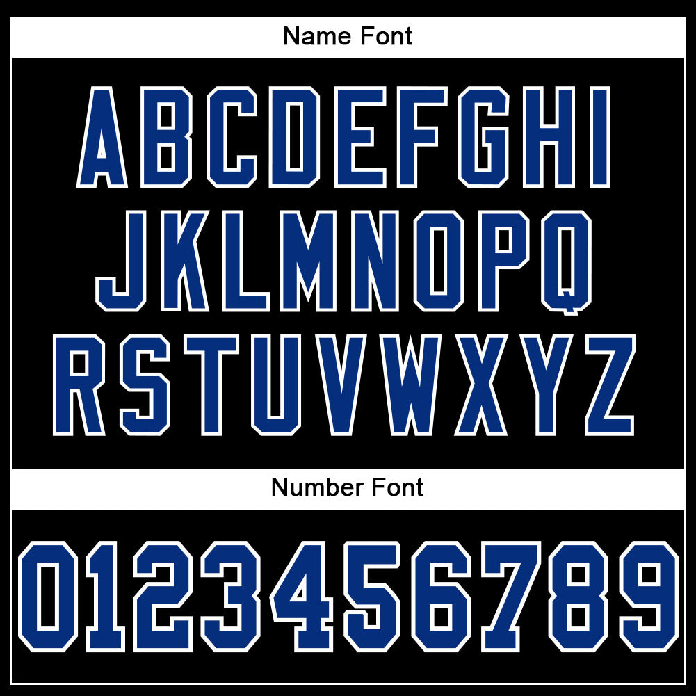 Custom Black Royal-White Mesh Authentic Football Jersey - Image 4