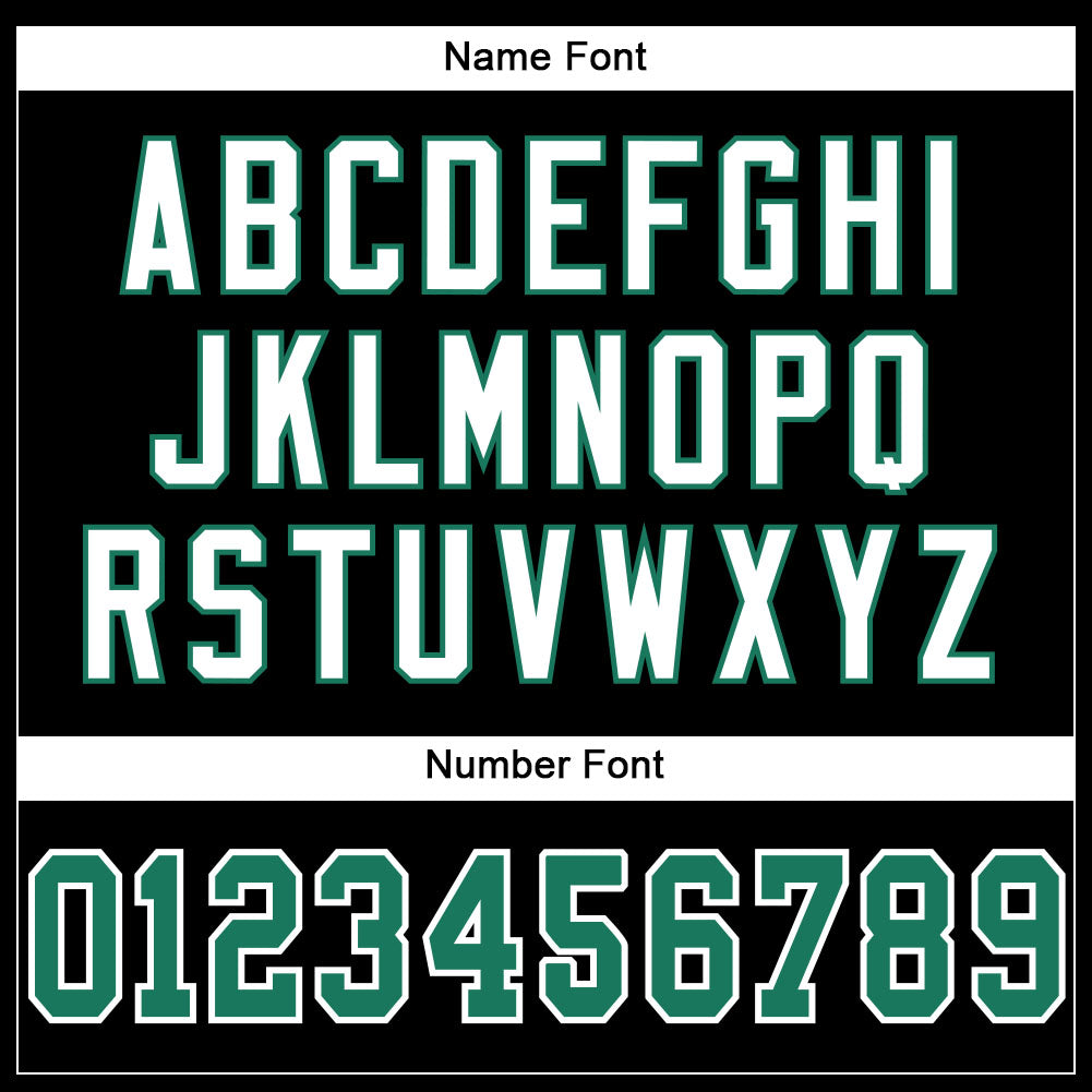 Custom Black Kelly Green-White Mesh Authentic Football Jersey - Image 4