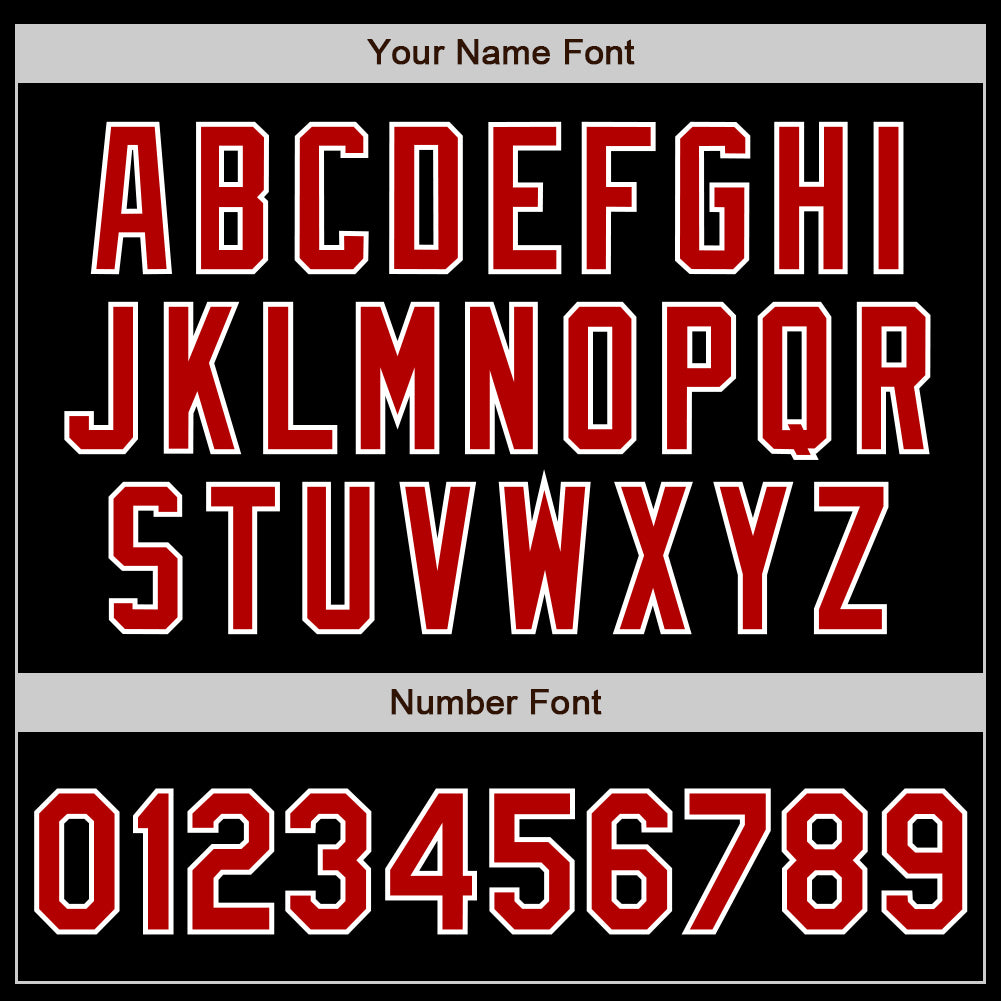 Custom Black Red-White Authentic Baseball Jersey - Image 5