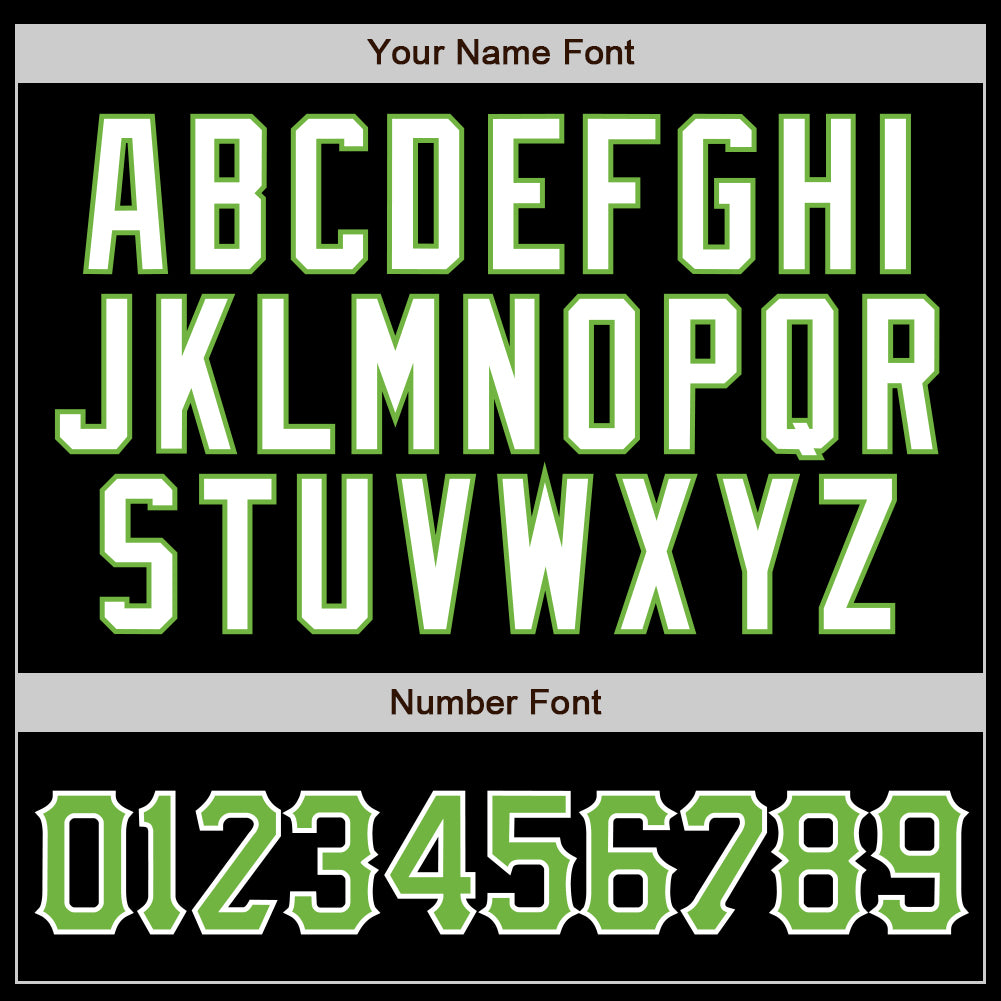 Custom Black Neon Green Pinstripe Neon Green-White Authentic Baseball Jersey - Image 5