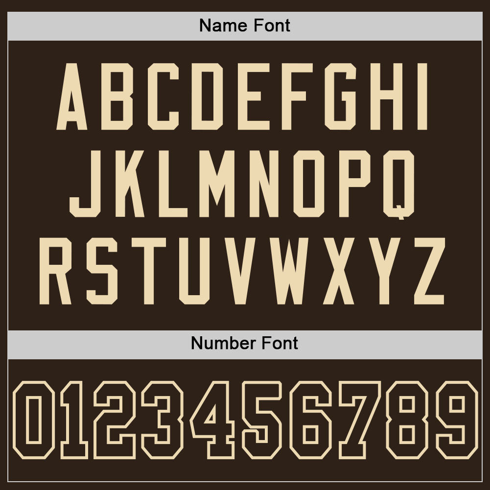 Custom Brown Brown-Cream Mesh Authentic Football Jersey - Image 4