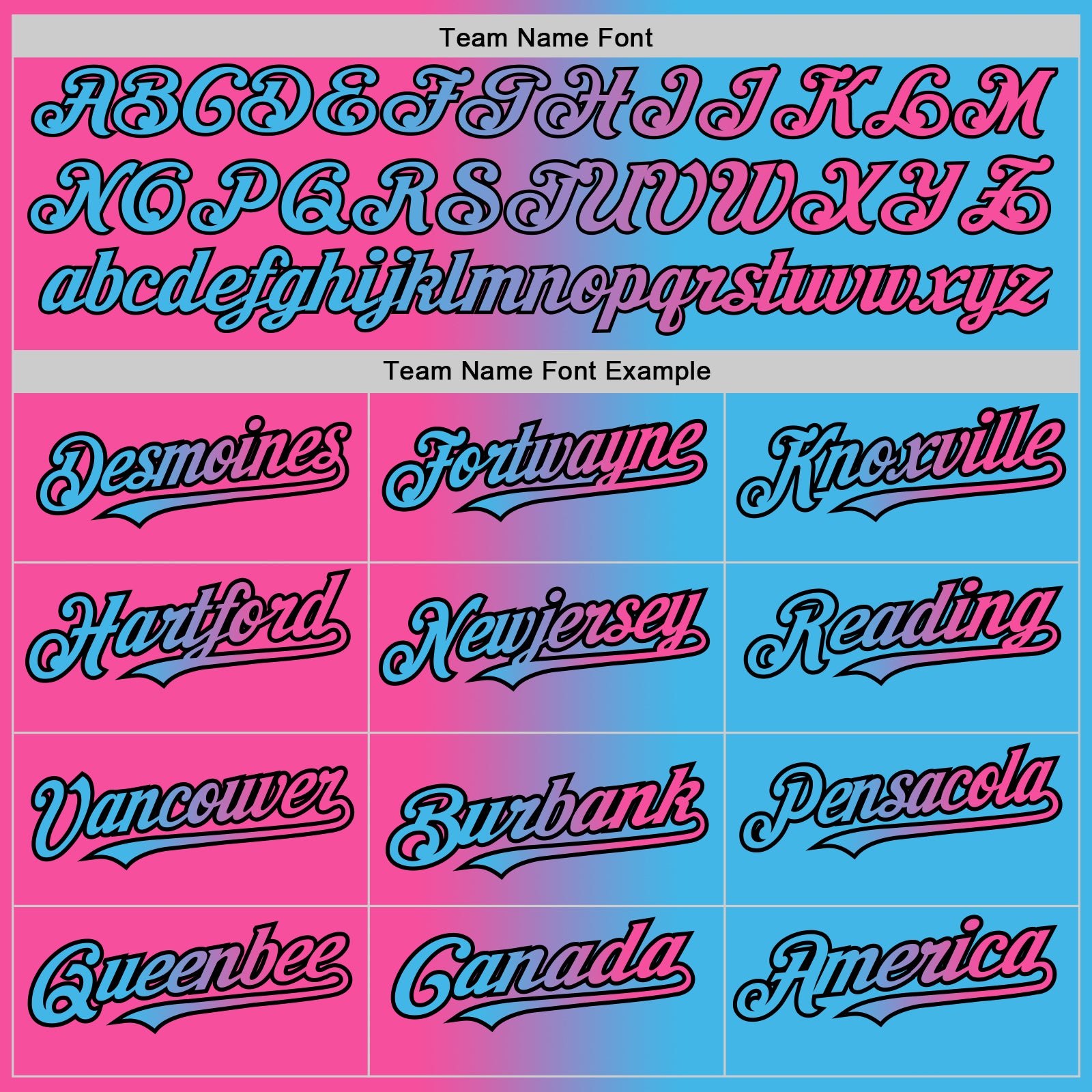 Custom Sky Blue Pink-Black Authentic Gradient Fashion Baseball Jersey - Image 5