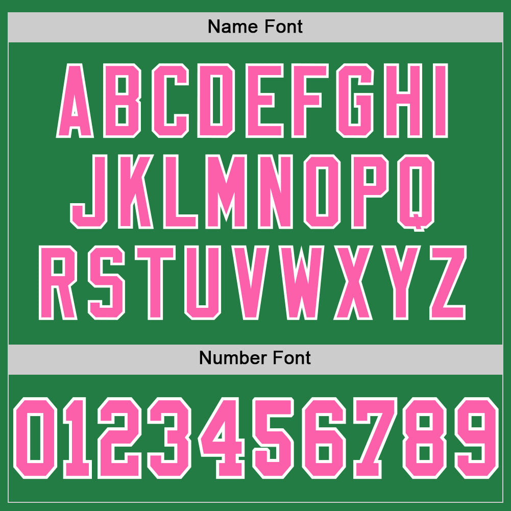 Custom Grass Green Pink-White Mesh Authentic Football Jersey - Image 4