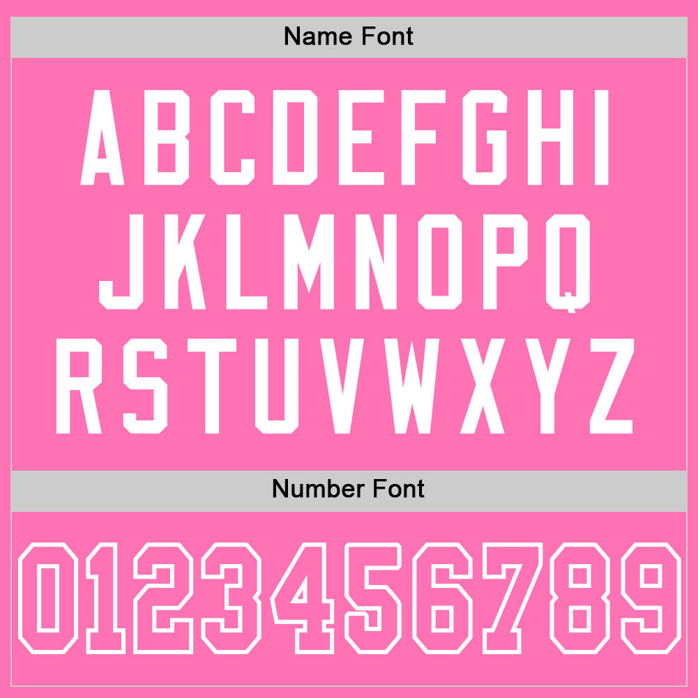 Custom Pink Pink-White Mesh Authentic Football Jersey - Image 4
