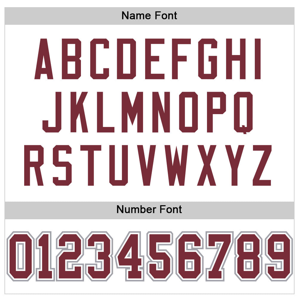Custom White Burgundy-Gray Mesh Authentic Football Jersey - Image 4