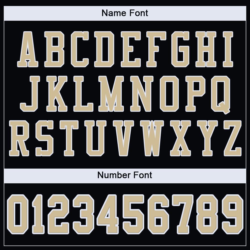 Custom Black Vegas Gold-White Mesh Authentic Football Jersey - Image 5