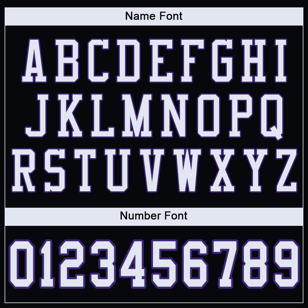 Custom Black White-Purple Mesh Authentic Football Jersey - Image 5