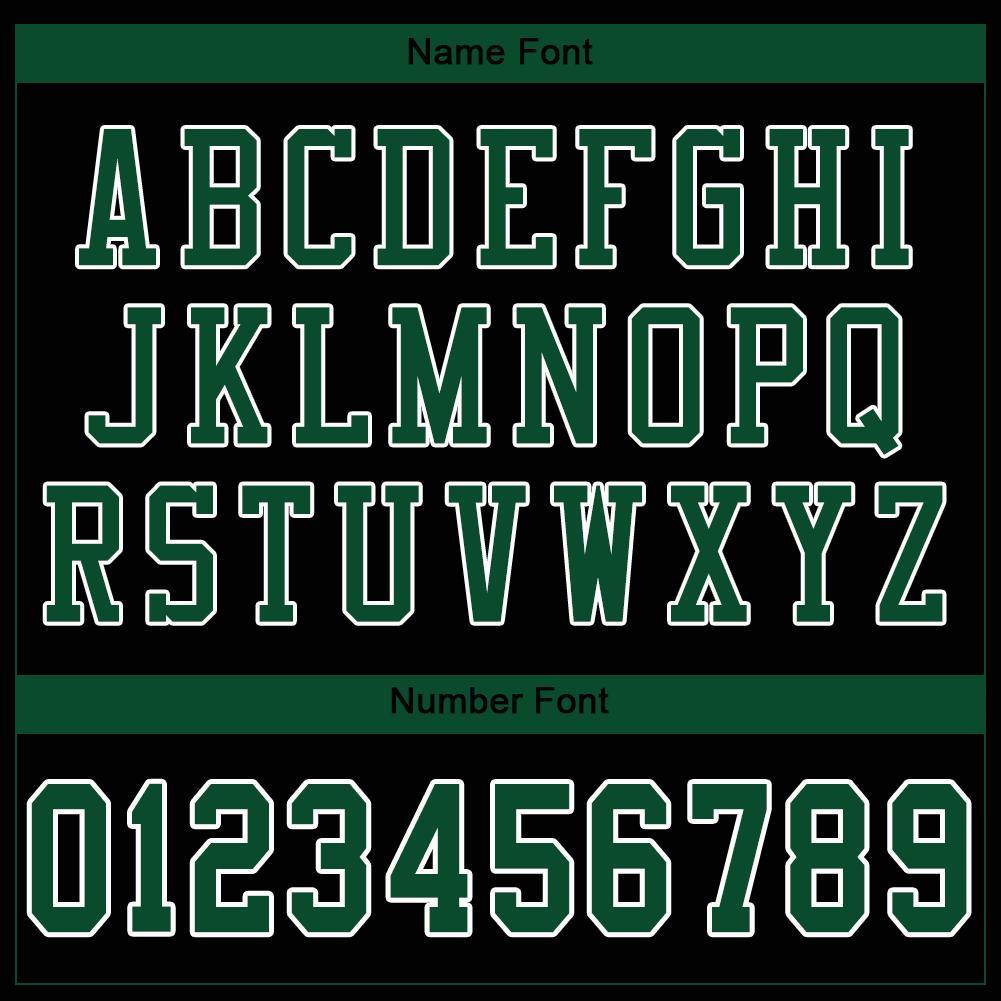 Custom Black Grass Green-White Mesh Authentic Football Jersey - Image 5