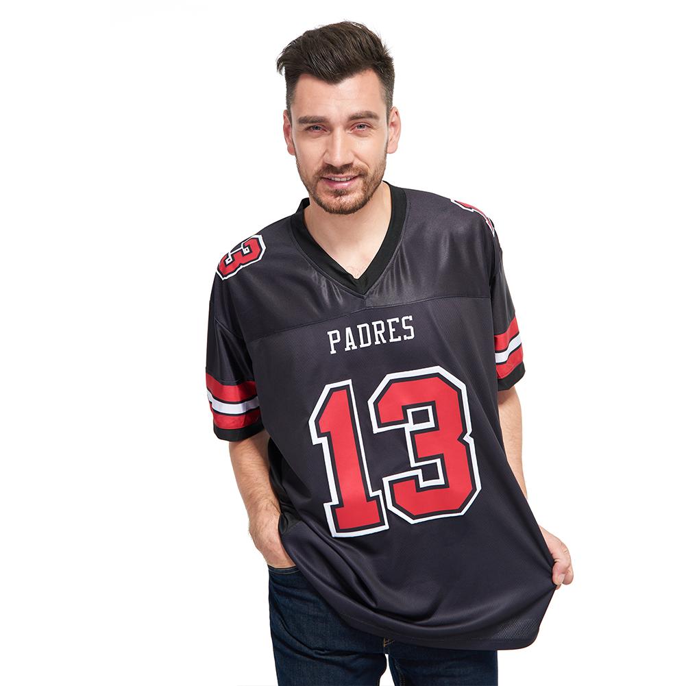 Custom Black Red-White Mesh Authentic Football Jersey - Image 2