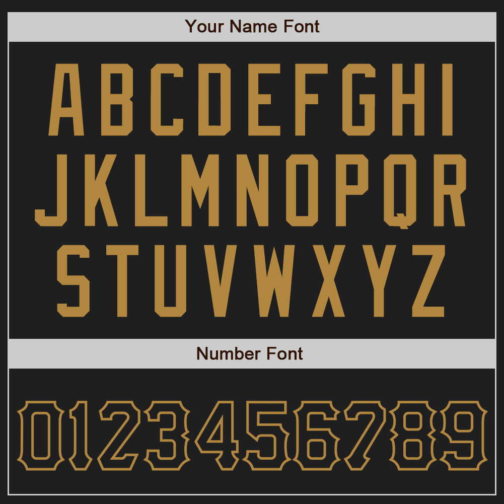 Custom Black Black-Old Gold Authentic Baseball Jersey - Image 4