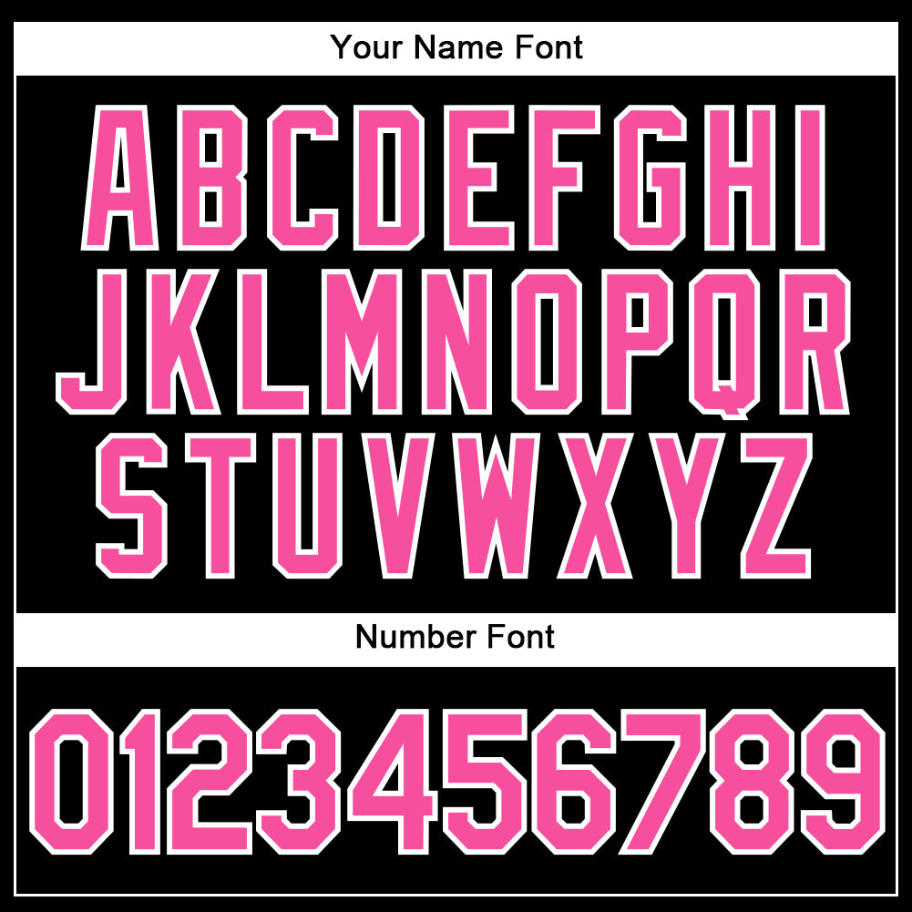 Custom Black Pink-White Authentic Baseball Jersey - Image 5