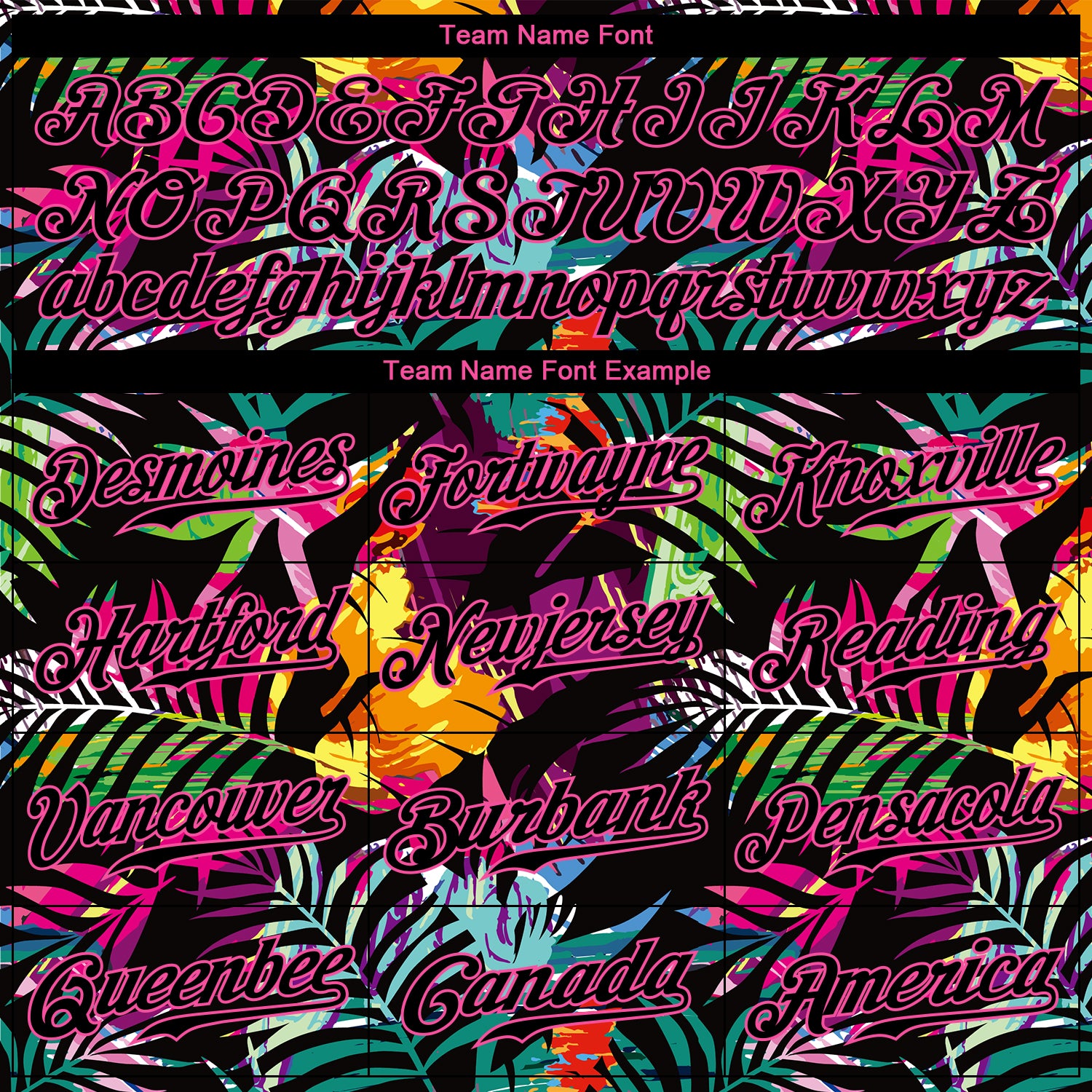 Custom Black Black-Pink 3D Pattern Design Tropical Palm Leaves Authentic Baseball Jersey - Image 4