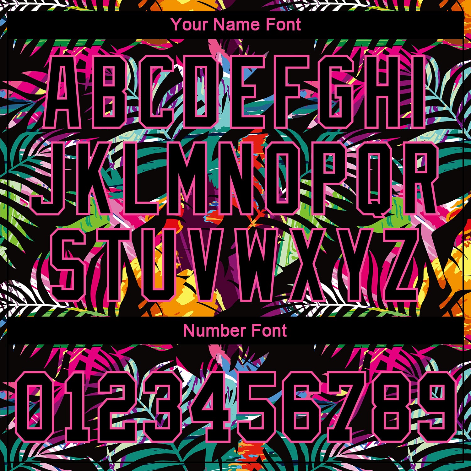 Custom Black Black-Pink 3D Pattern Design Tropical Palm Leaves Authentic Baseball Jersey - Image 5
