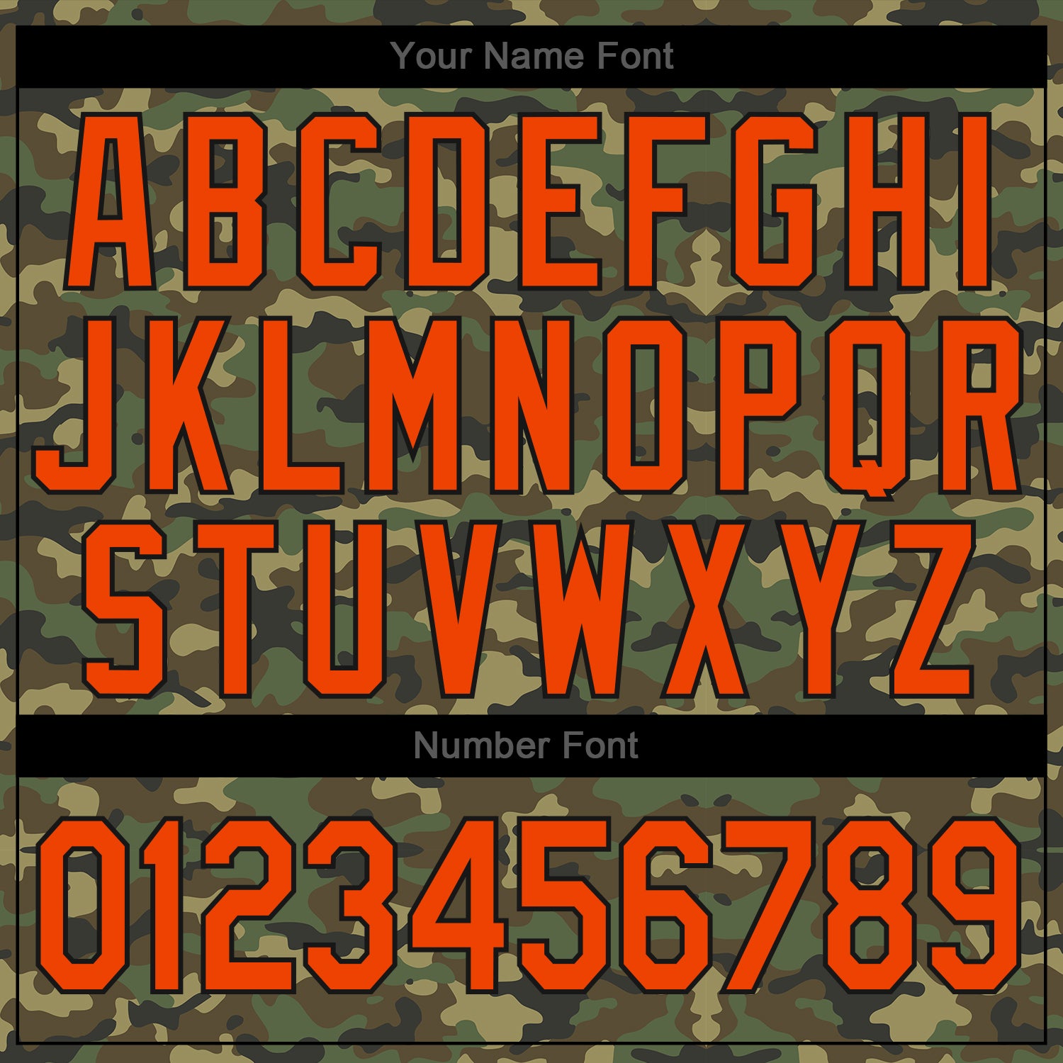 Custom Camo Orange-Black Authentic Salute To Service Baseball Jersey - Image 6