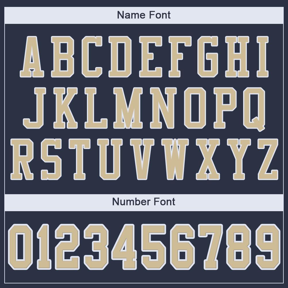Custom Navy Vegas Gold-White Mesh Authentic Football Jersey - Image 5