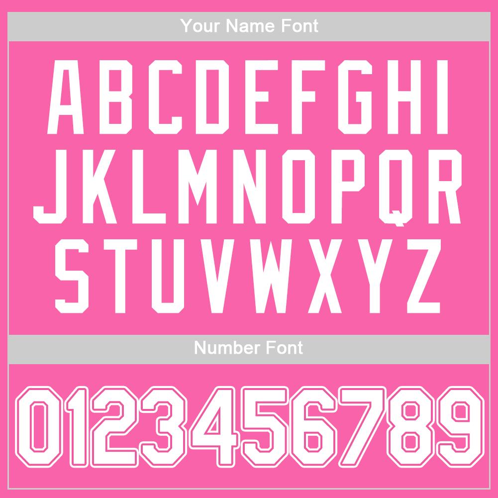 Custom Pink White Authentic Baseball Jersey - Image 5