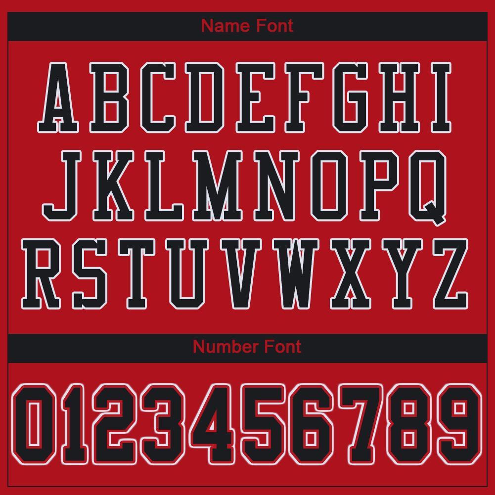Custom Red Black-White Mesh Authentic Football Jersey - Image 5