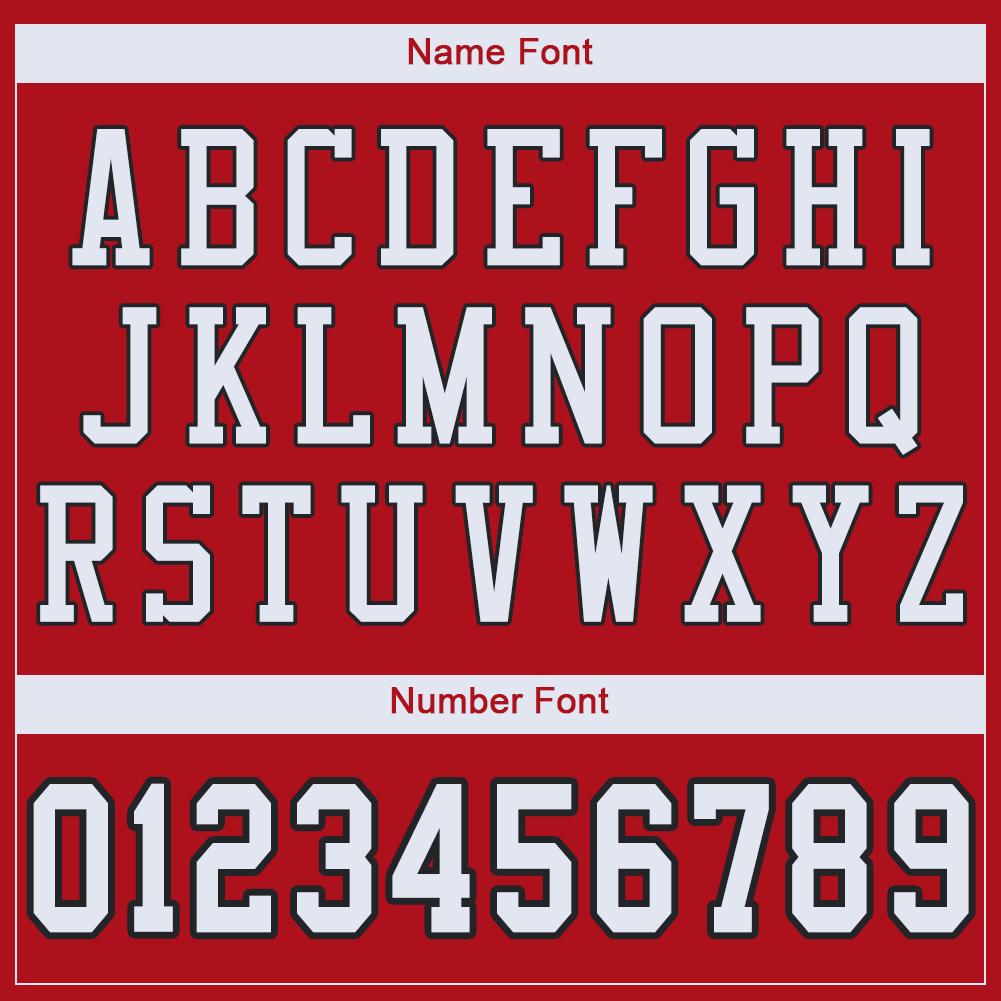 Custom Red White-Black Mesh Authentic Football Jersey - Image 6